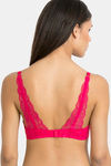 Zivame Luxe Lace Padded Non Wired Full Coverage Pretty Back Bra-Love Potion — thumbnail 2